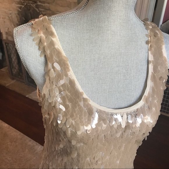 Banana Republic flesh tone beaded dress - Picture 3 of 8